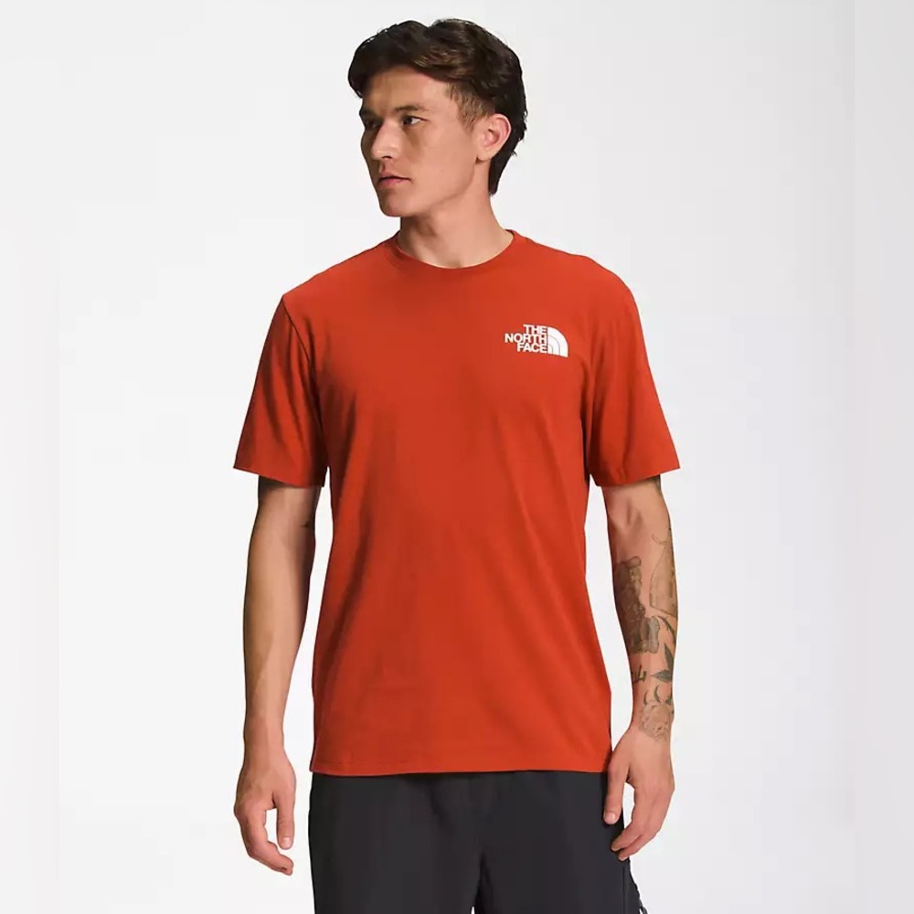 The North Face Men’s Orange Short Sleeve Logo T-Shirt